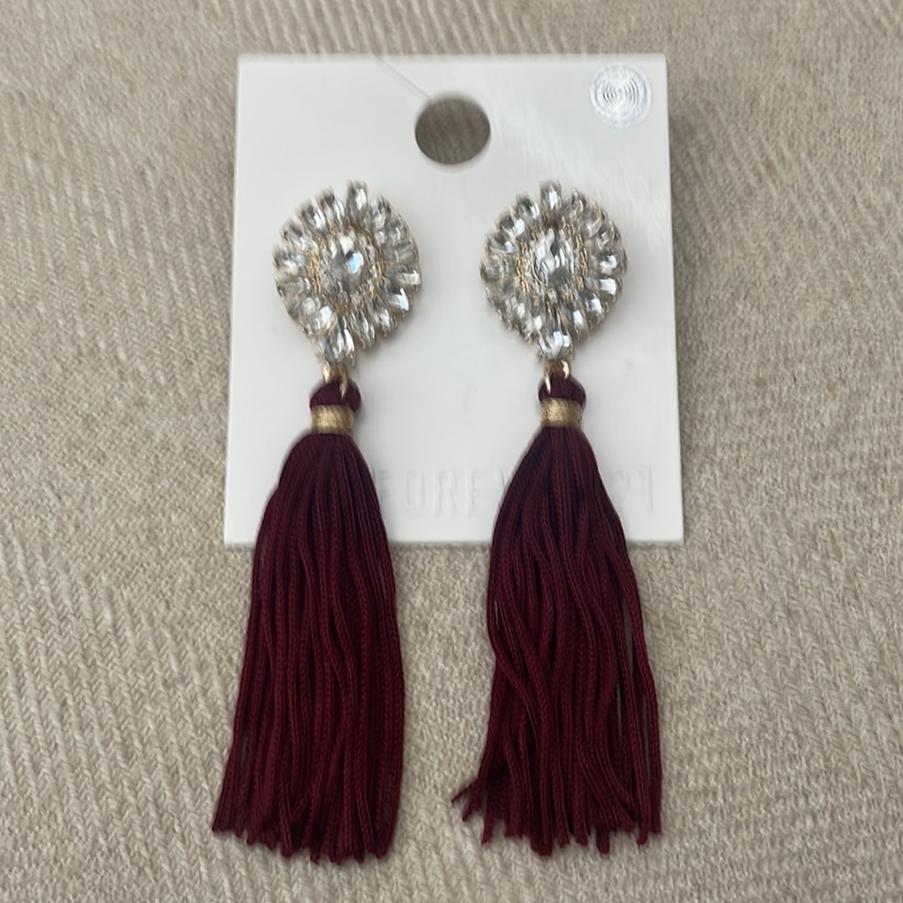 Burgundy earrings